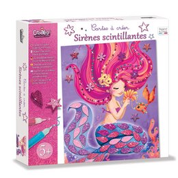 Sparkling mermaids with vibrant colors, intricate details, and whimsical designs. Includes various mermaid illustrations showcasing their shimmering tails, flowing hair, and magical accessories.