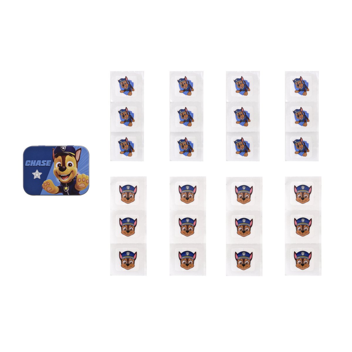 Paw Patrol - Chase - Metal box of 24 plasters