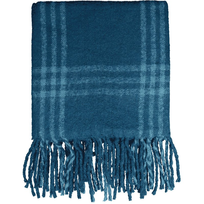 Mohair-finish acrylic blanket