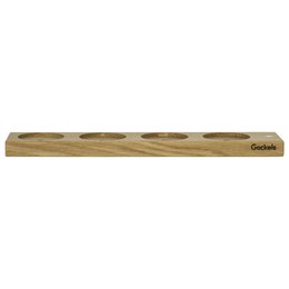  Handcrafted wooden spice rack with 4 jars, featuring a natural wood design from Krefeld.