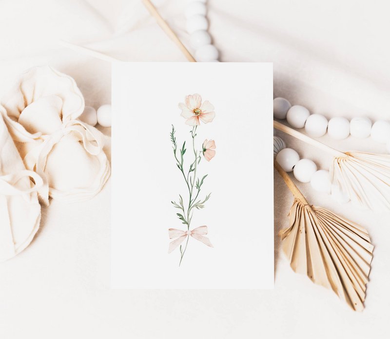 Flores de primavera de rubor con arco, póster de flores silvestres rosadas, estampado de ramo de flores silvestres, huella de guardería floral, póster botánico, póster de flores, huella de vivero floral, póster de flores silvestres, póster de vivero 