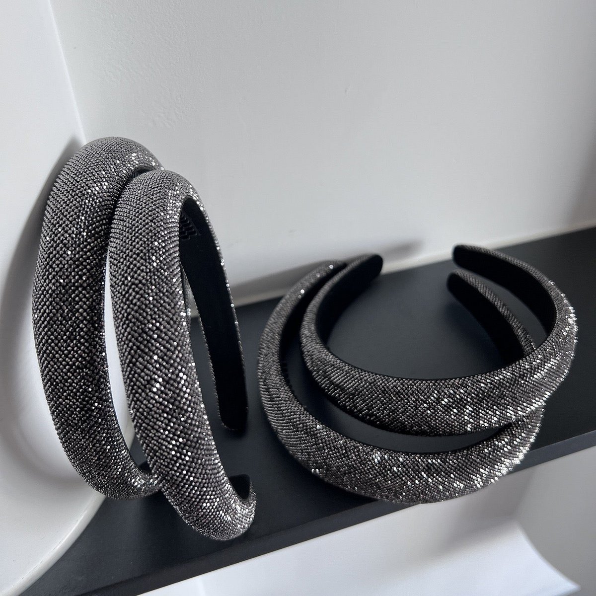 Midnight Pavé Crystal Padded Headband