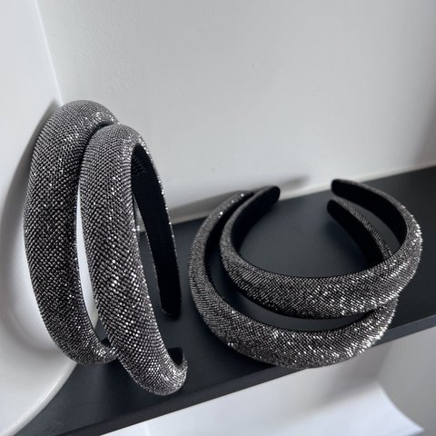 Midnight Pavé Crystal Padded Headband