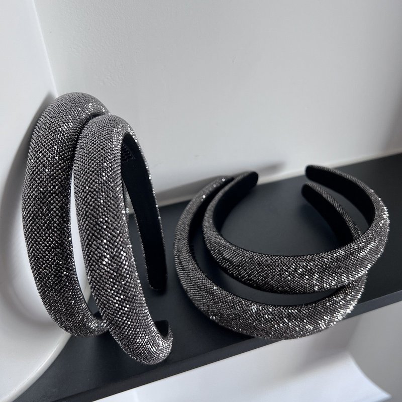 Midnight Pavé Crystal Padded Headband