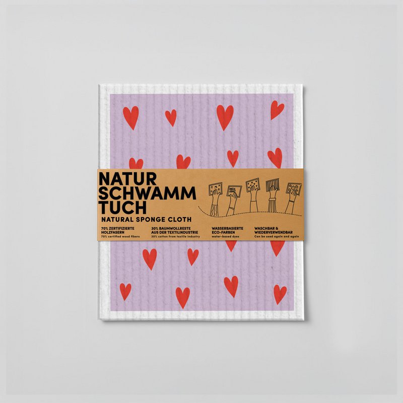 Schwammtuch - Heart - No. 4