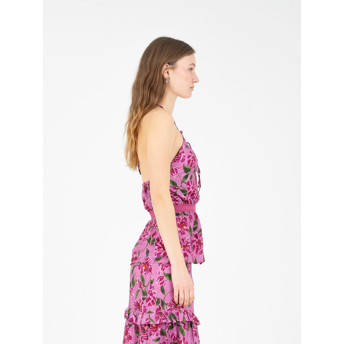 Dualia Lila top met bloemenprint