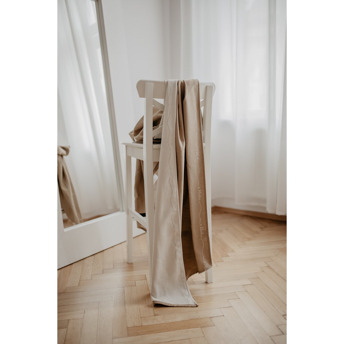 Eco Tragetuch gewebt Beige Minimalist