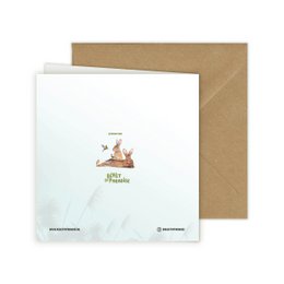 Bunny - Greeting Card, 13 x 13 cm, Birds, Rabbits, Cards