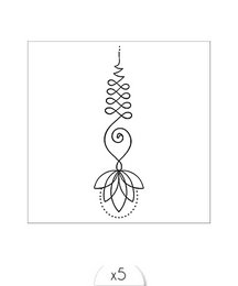 Tijdelijke tattoo: Zwarte Mandala
