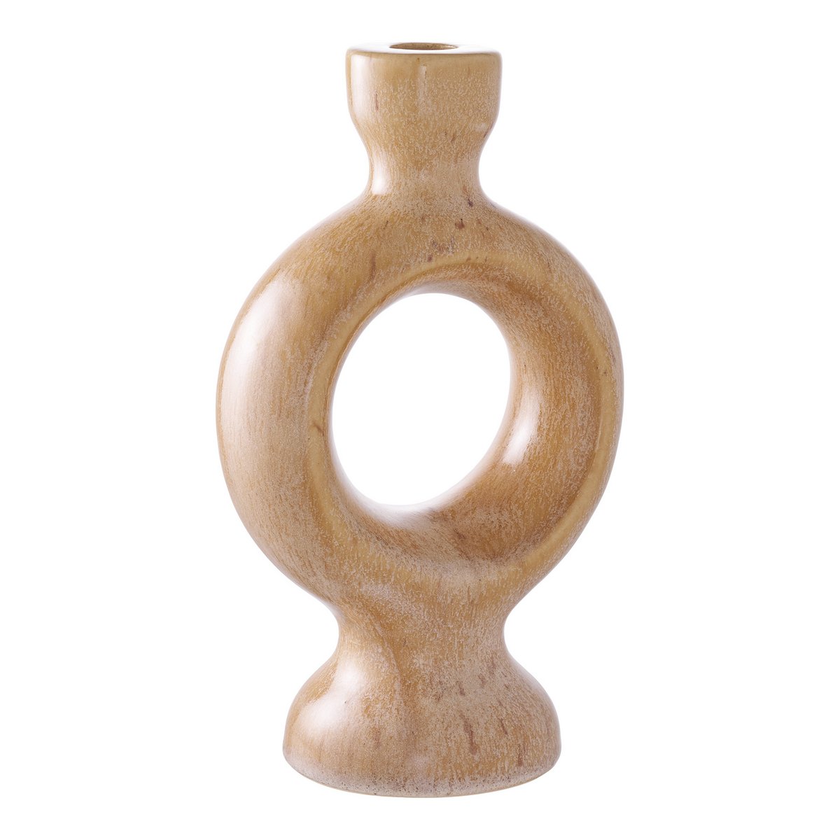 Candle Holder - Brown,  Ceramic, 13.5x8.8x23.5 cm