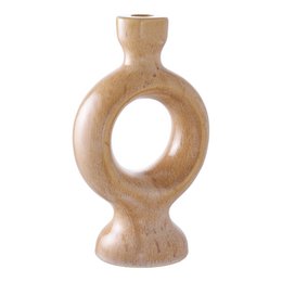 Candle Holder - Brown,  Ceramic, 13.5x8.8x23.5 cm