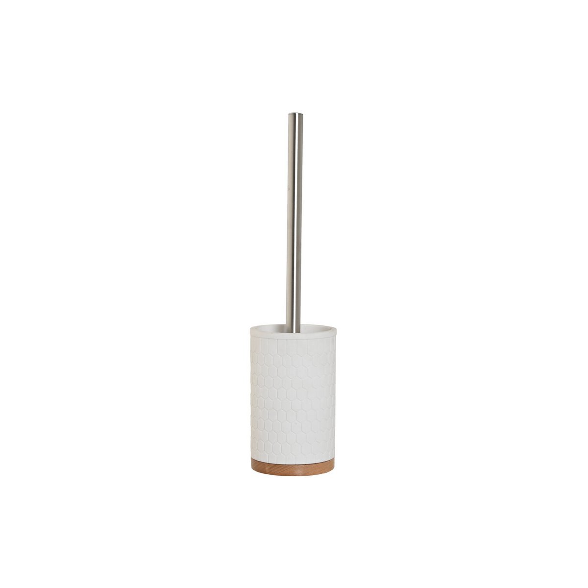 BÜRSTENHALTER AUS BAMBUSHARZ 9X9X37 WEISS PB211666