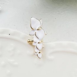 Orchidee bianche auricolari auricolare fiore-uno pezzo sinistro