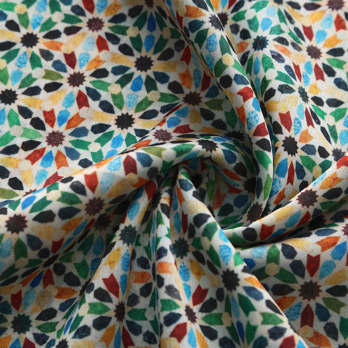 Arabesque tegelwerk satijnen sjaal Naima