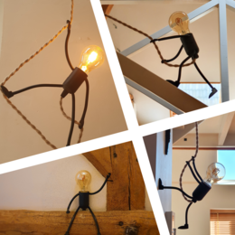 M. Bright One | Lampe suspendue | Cordon 75 cm ressemble à une vraie corde | Facilement réglable en hauteur