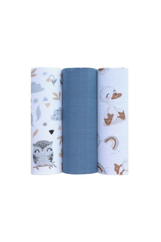 DUCK muslin diapers - 3 pcs