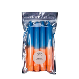 DIP DYE  Neon Turquoise + Orange