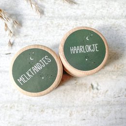 Storage Box Milk Teeth + Lock of Hair (SET) | Dark green