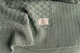 Coperta per bebè quadrata color menta
