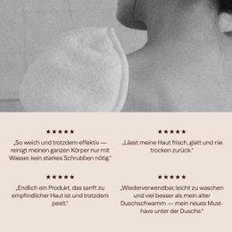 Reusable peeling glove for exfoliating and cleansing the whole body