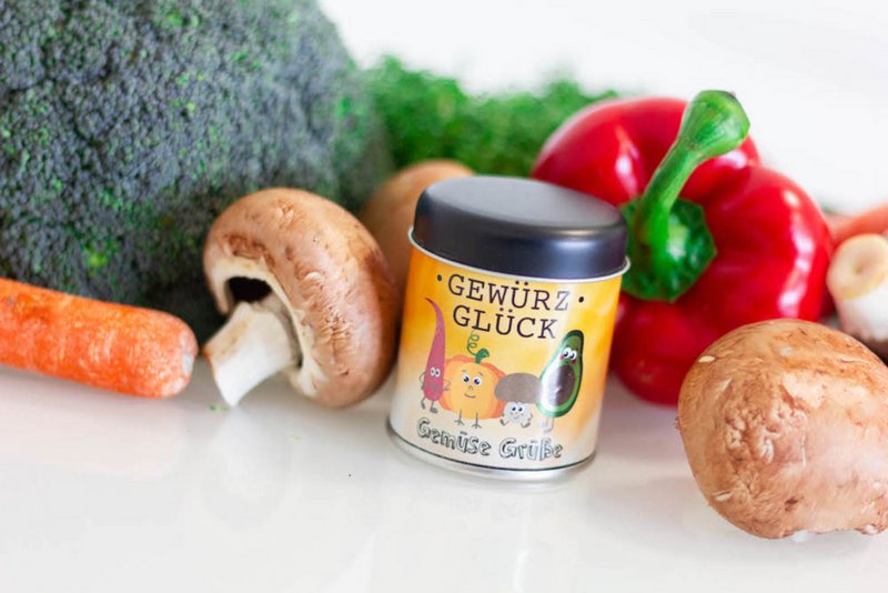 Gewürz-Glück Vegetable Greetings Spice - Aromatic spice mixture for oven vegetables, grilled vegetables, antipasti, rice pans & dips