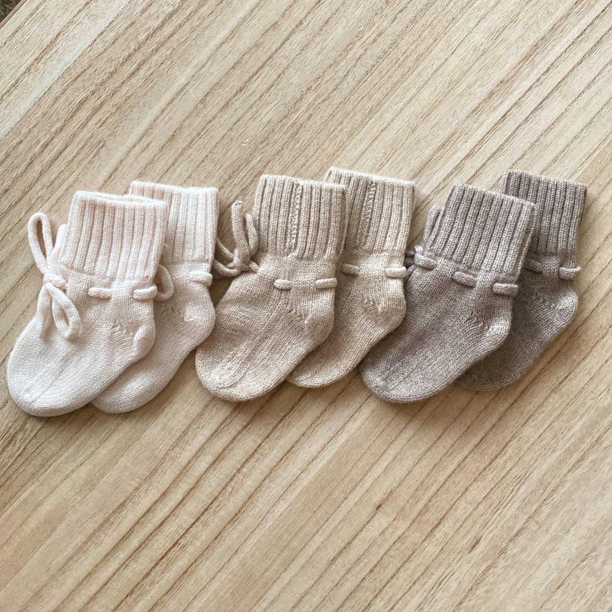 Merino wol bootie slofjes natural