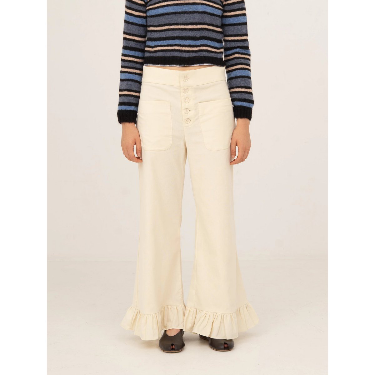 Tender White Corduroy Pants