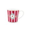 Mug Large Love Birds Medallion Stripes Red-Pink 250ml