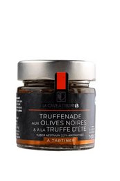 Flødetruffade med sort oliven trøffelsmag - 100g