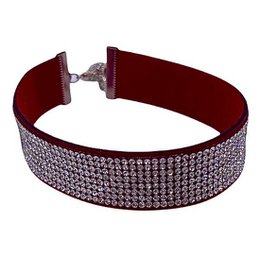 Kinky Vergnügen - AX083 - Diamond Choker - Rot