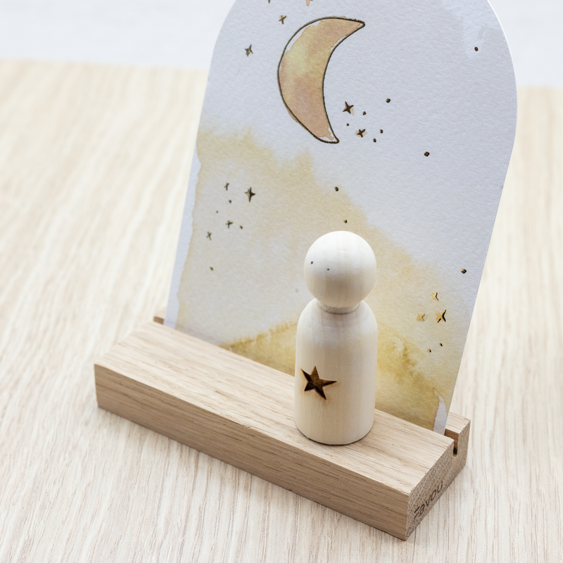 Giftset Pegdoll L Always Near Star - Wooden Doll Concoleance Farewell Comfort Board