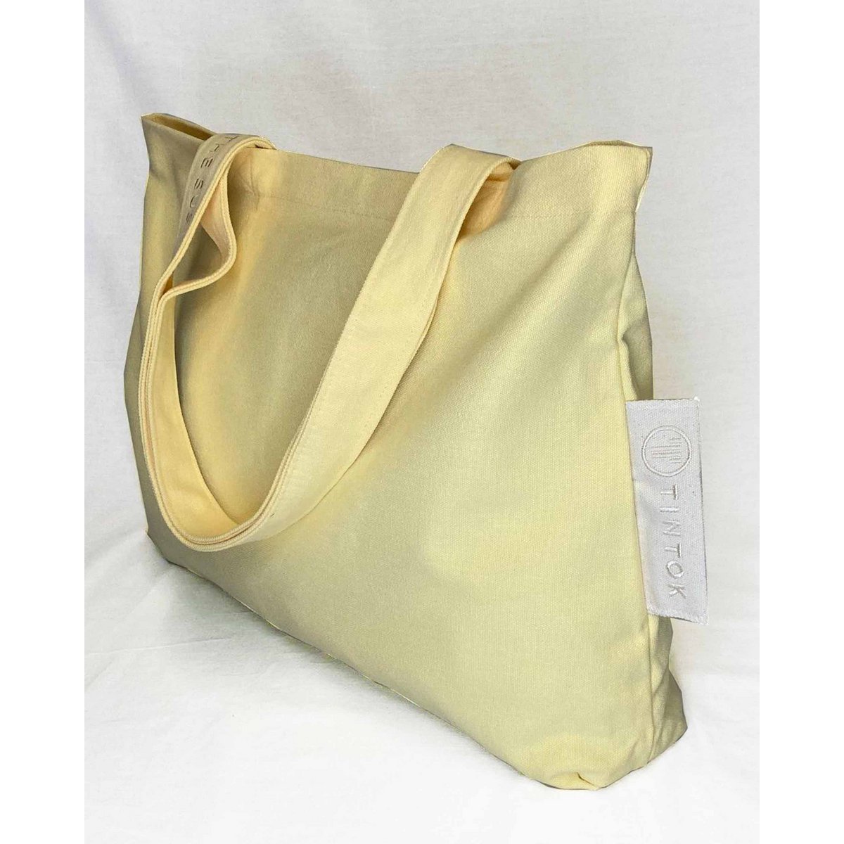 Rima canvas tas - pastel geel