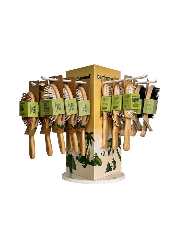 Bamboo Haircare Display - Rotating Table Top
