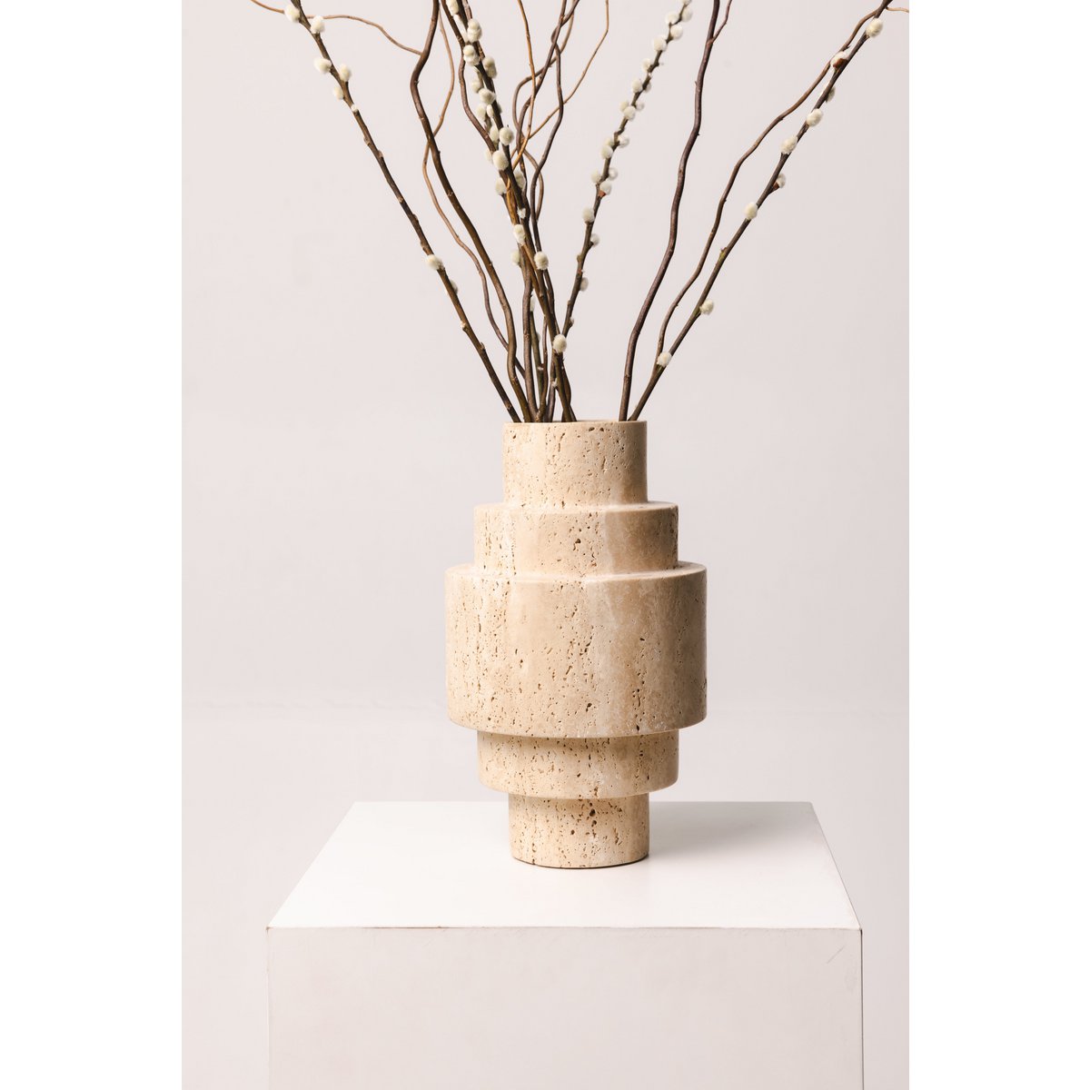 Travertine Agano Vaas L