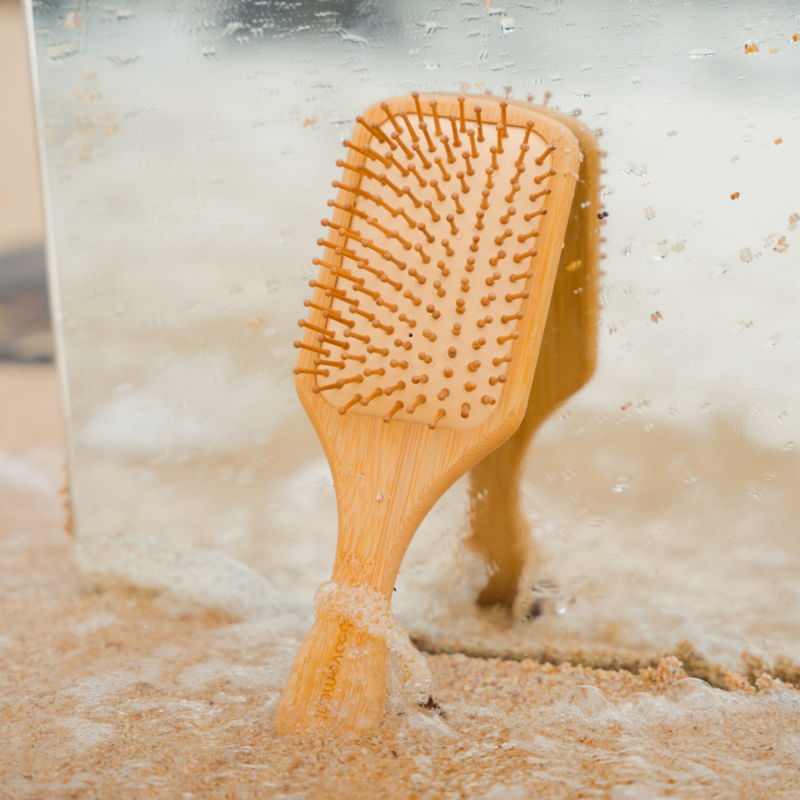 Bambus paddle hårbørste | Plastfri | Vegansk