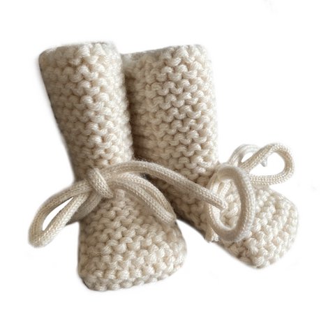 Chunky baby bootie slofjes off white