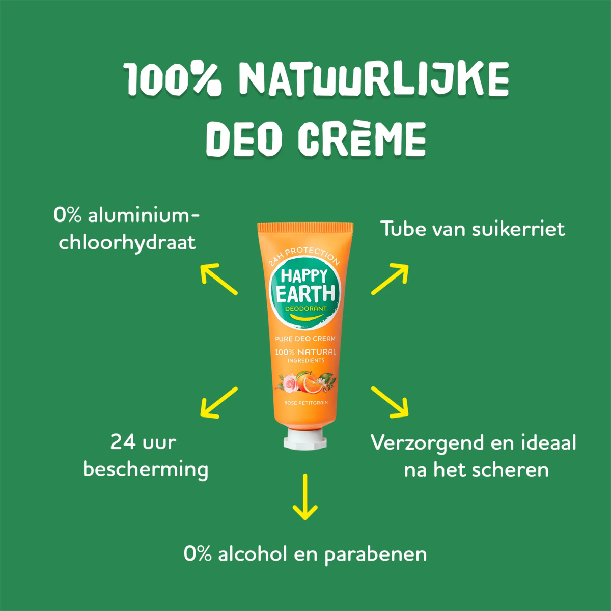Natural Deodorant Cream Rose Petitgrain