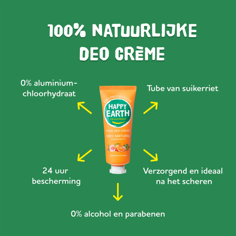 Crema Deodorante Naturale Rosa Petitgrain