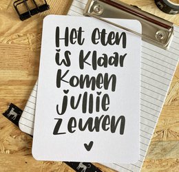 Kortmiddagen er klar
