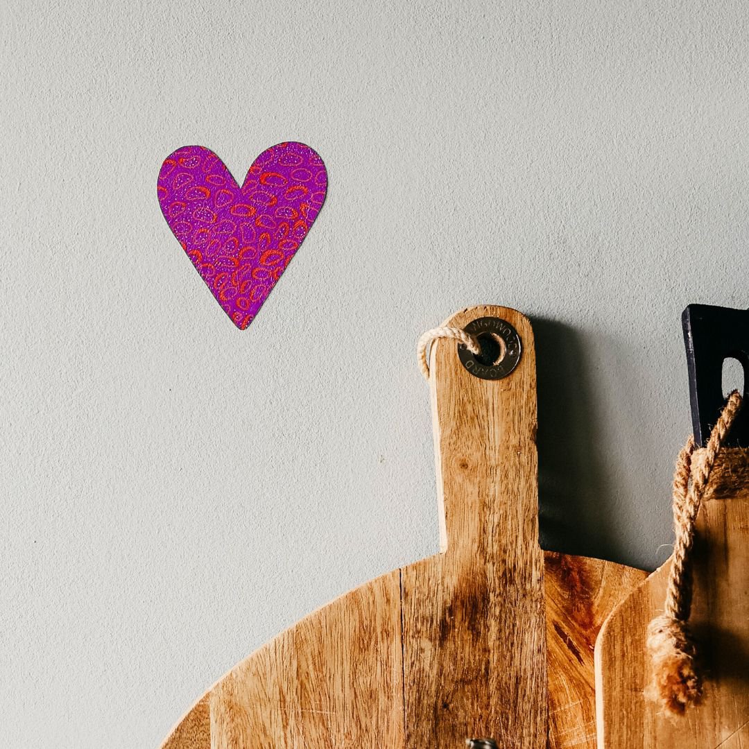 Muursticker hart *Liefs voor jou* (Purple heart)