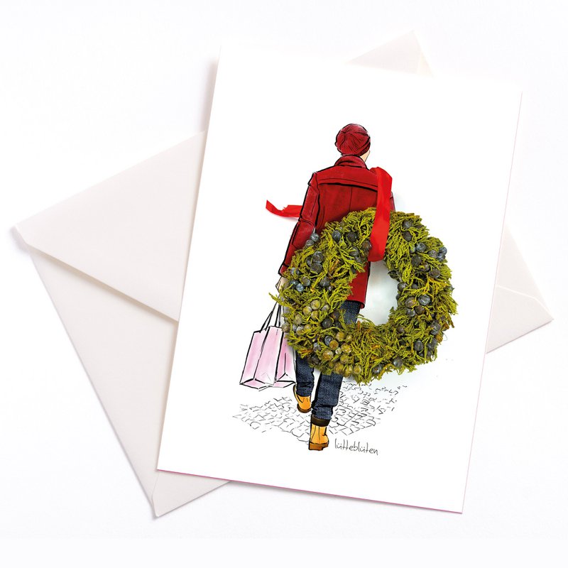 Christmas Card - He went shopping