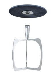 Tavolino in metallo rotondo ø 45 x 56 cm tavolo decorativo in marmo Sohoo con cornice argento o oro