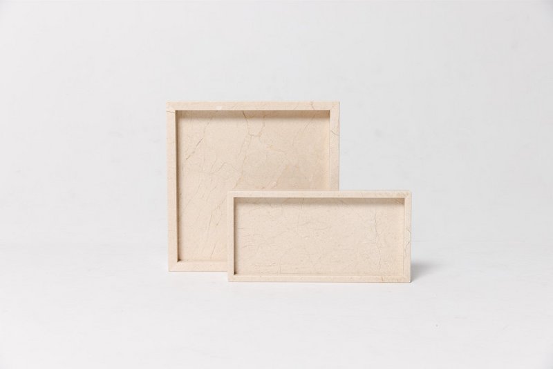 Marmorbakkebakke 15x30cm beige