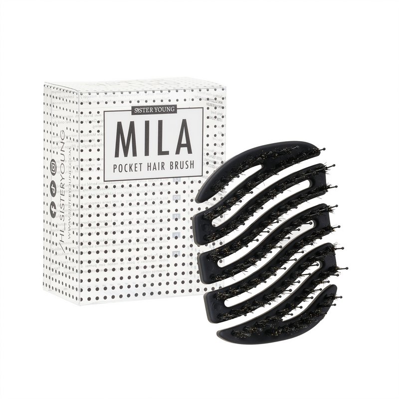 Sister Young l MILA - mini cepillo con cerdas naturales de jabalí y púas de nailon