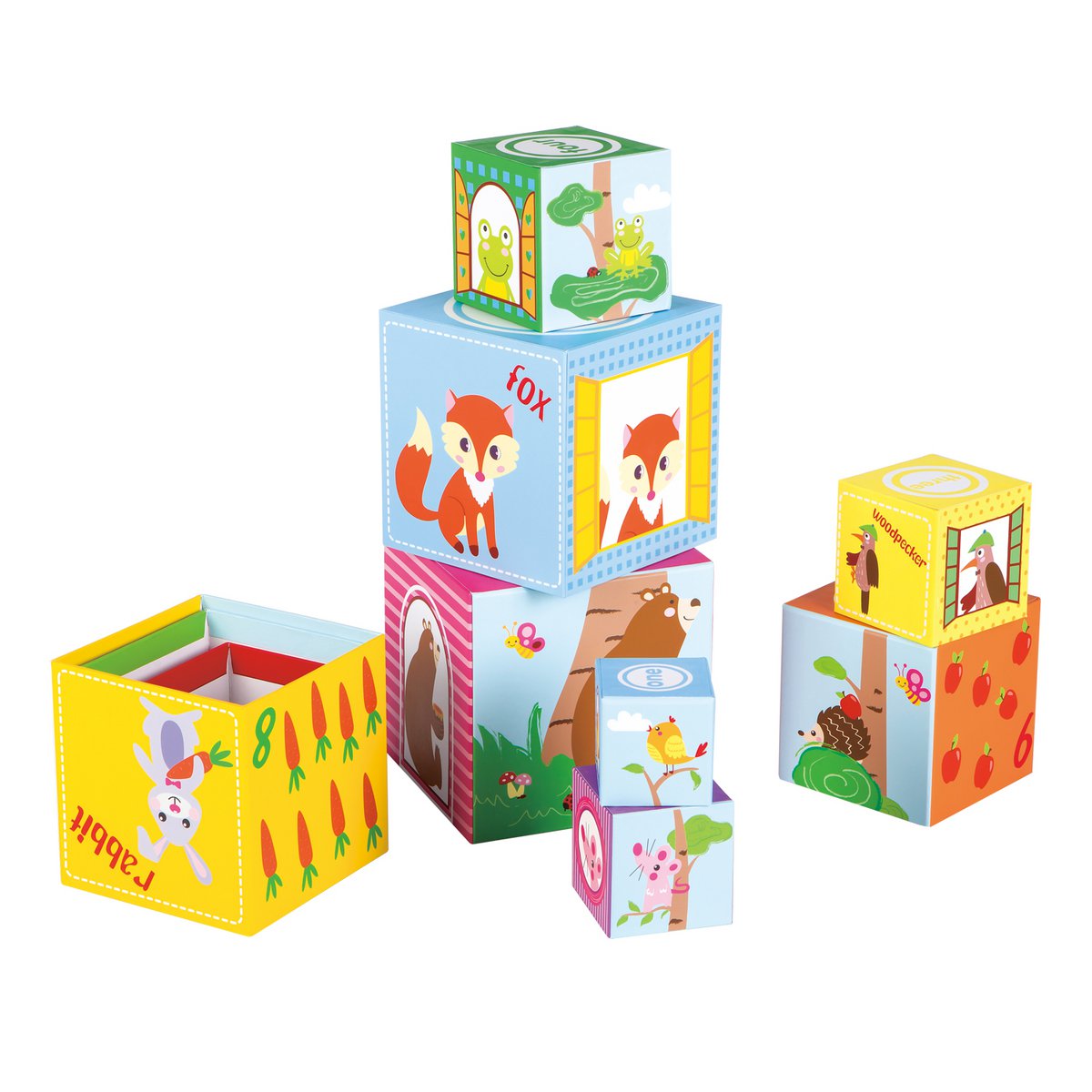 Lelin® Stapelblokken - Bosdieren