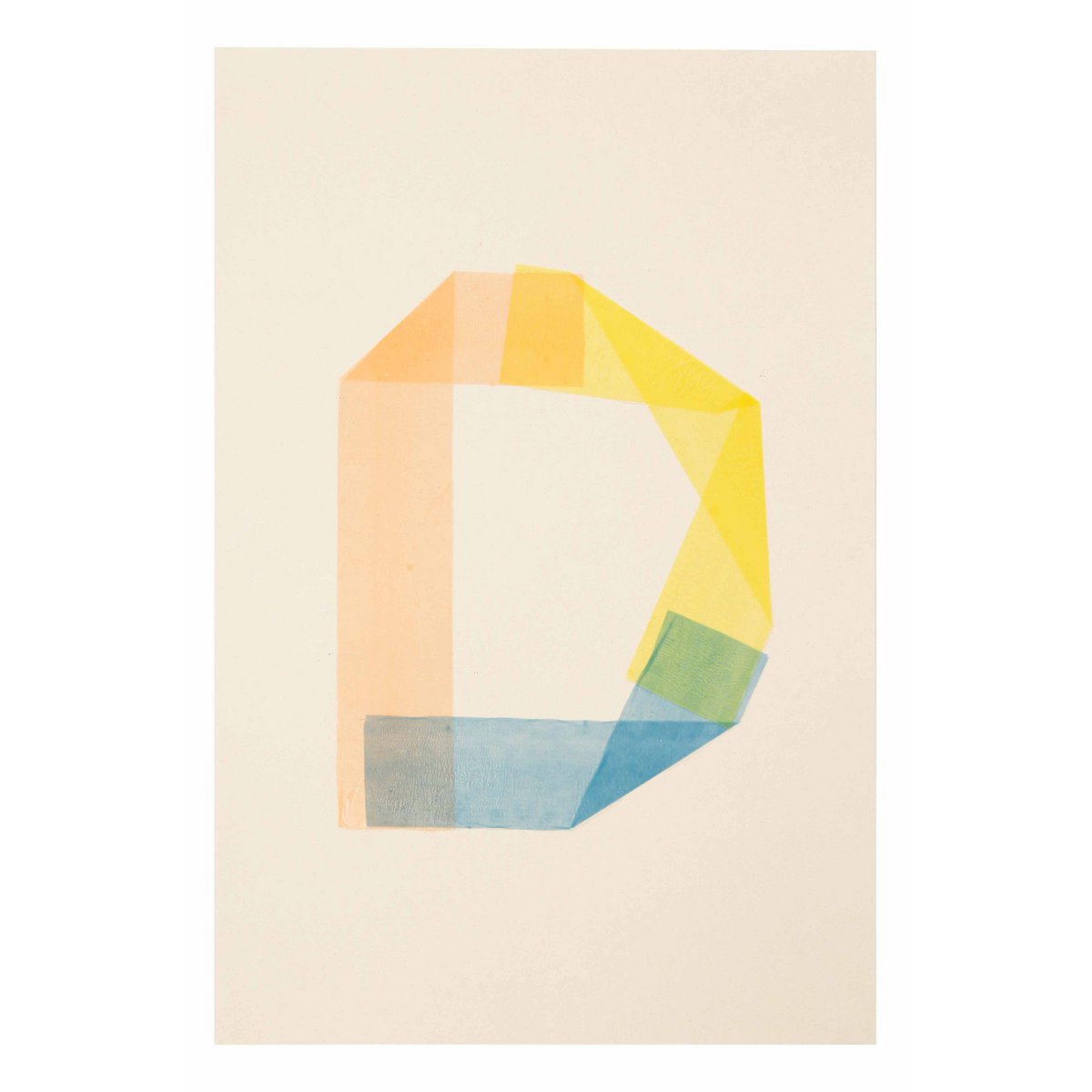 Poster letter D print - Creative Notes