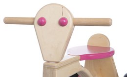 Van Dijk Toys Berken Houten Balance Bike fra 1 år - Pink