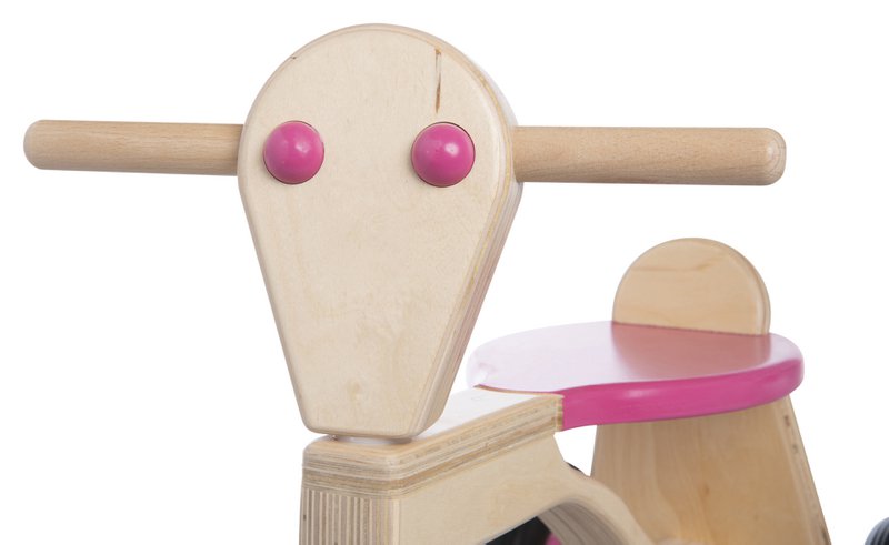 Van Dijk Toys Berken Houten Balance Bike fra 1 år - Pink