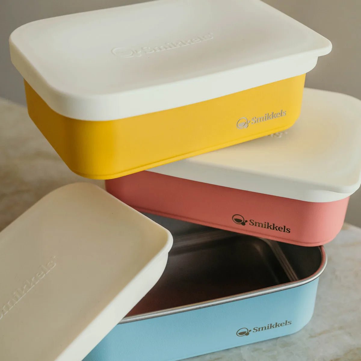 Boîte à lunch en acier inoxydable avec couvercle en silicone