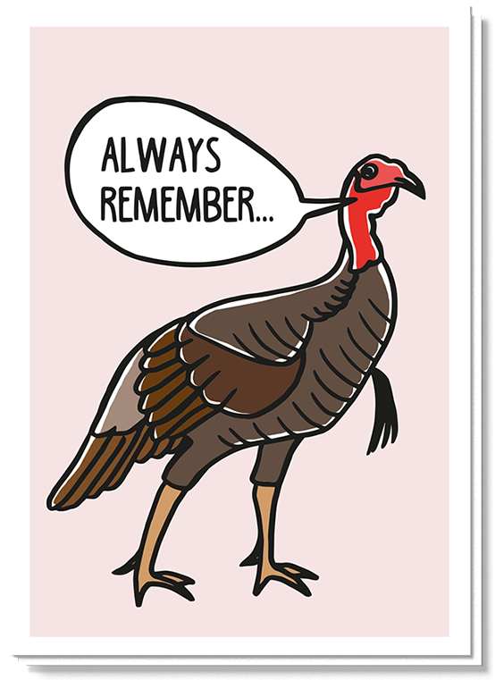 Humour de carte de Noël | dinde